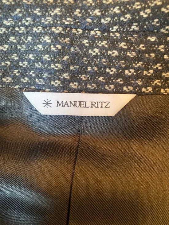 Manuel Ritz Textured Gray Overcoat for men size 42 - Picture 7 of 9